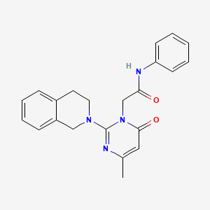 2-[2-(3,4-dihydroisoquinolin-2(1H)-yl)-4-methyl-6-oxopyrimidin-1(6H)-yl]-N-phenylacetamide