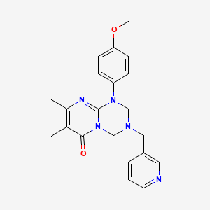 1-(4-methoxyphenyl)-7,8-dimethyl-3-(pyridin-3-ylmethyl)-1,2,3,4-tetrahydro-6H-pyrimido[1,2-a][1,3,5]triazin-6-one