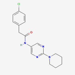 2-(4-Chlorophenyl)-N-[2-(piperidin-1-YL)pyrimidin-5-YL]acetamide