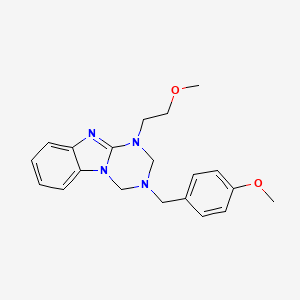 3-(4-Methoxybenzyl)-1-(2-methoxyethyl)-1,2,3,4-tetrahydro[1,3,5]triazino[1,2-a]benzimidazole