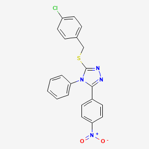 3-((4-Chlorobenzyl)thio)-5-(4-nitrophenyl)-4-phenyl-4H-1,2,4-triazole