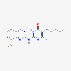 2-[(8-methoxy-4-methylquinazolin-2-yl)amino]-6-methyl-5-pentylpyrimidin-4(3H)-one