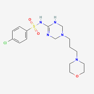 4-chloro-N-{5-[3-(morpholin-4-yl)propyl]-1,4,5,6-tetrahydro-1,3,5-triazin-2-yl}benzenesulfonamide