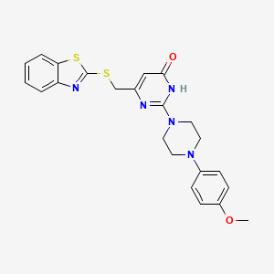 molecular formula C23H23N5O2S2 B11191744 6-[(1,3-benzothiazol-2-ylsulfanyl)methyl]-2-[4-(4-methoxyphenyl)piperazin-1-yl]pyrimidin-4(3H)-one 