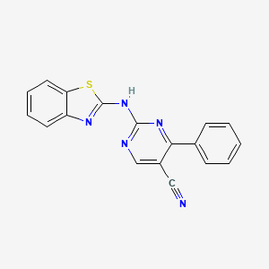 2-(1,3-Benzothiazol-2-ylamino)-4-phenylpyrimidine-5-carbonitrile