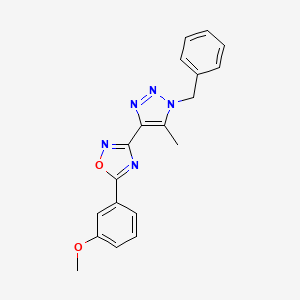 3-(1-benzyl-5-methyl-1H-1,2,3-triazol-4-yl)-5-(3-methoxyphenyl)-1,2,4-oxadiazole