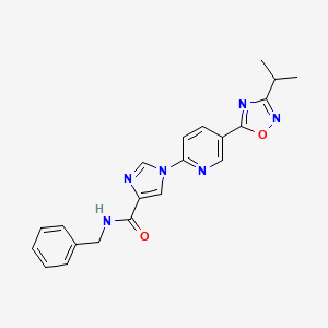 N-benzyl-1-{5-[3-(propan-2-yl)-1,2,4-oxadiazol-5-yl]pyridin-2-yl}-1H-imidazole-4-carboxamide