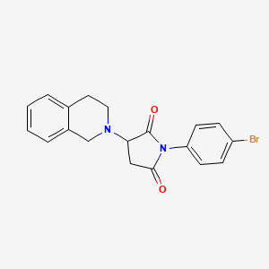 molecular formula C19H17BrN2O2 B11191776 1-(4-bromophenyl)-3-(3,4-dihydroisoquinolin-2(1H)-yl)pyrrolidine-2,5-dione 