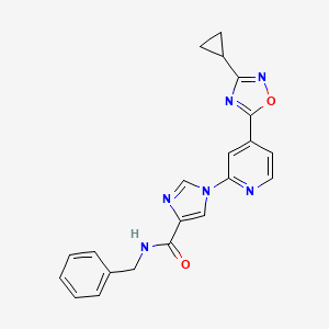 N-benzyl-1-[4-(3-cyclopropyl-1,2,4-oxadiazol-5-yl)pyridin-2-yl]-1H-imidazole-4-carboxamide