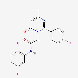 molecular formula C19H14F3N3O2 B11191815 N-(2,5-difluorophenyl)-2-[2-(4-fluorophenyl)-4-methyl-6-oxopyrimidin-1(6H)-yl]acetamide 