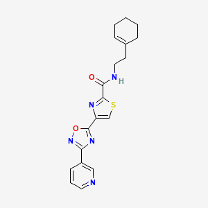 N-[2-(cyclohex-1-en-1-yl)ethyl]-4-[3-(pyridin-3-yl)-1,2,4-oxadiazol-5-yl]-1,3-thiazole-2-carboxamide