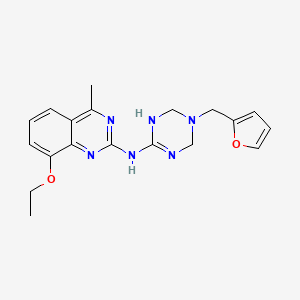 8-ethoxy-N-[5-(furan-2-ylmethyl)-1,4,5,6-tetrahydro-1,3,5-triazin-2-yl]-4-methylquinazolin-2-amine