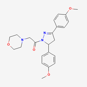 1-[3,5-bis(4-methoxyphenyl)-4,5-dihydro-1H-pyrazol-1-yl]-2-(morpholin-4-yl)ethanone