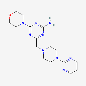 4-(Morpholin-4-yl)-6-{[4-(pyrimidin-2-yl)piperazin-1-yl]methyl}-1,3,5-triazin-2-amine