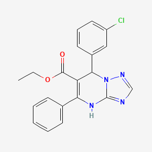 Ethyl 7-(3-chlorophenyl)-5-phenyl-4,7-dihydro[1,2,4]triazolo[1,5-a]pyrimidine-6-carboxylate