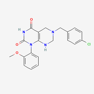 6-(4-chlorobenzyl)-1-(2-methoxyphenyl)-5,6,7,8-tetrahydropyrimido[4,5-d]pyrimidine-2,4(1H,3H)-dione