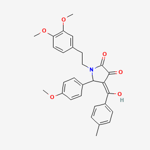 1-[2-(3,4-Dimethoxyphenyl)ethyl]-3-hydroxy-5-(4-methoxyphenyl)-4-(4-methylbenzoyl)-2,5-dihydro-1H-pyrrol-2-one