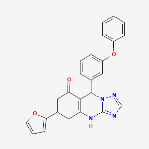 6-(furan-2-yl)-9-(3-phenoxyphenyl)-5,6,7,9-tetrahydro[1,2,4]triazolo[5,1-b]quinazolin-8(4H)-one