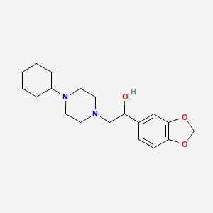 1-(Benzo[d][1,3]dioxol-5-yl)-2-(4-cyclohexylpiperazin-1-yl)ethanol