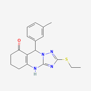 2-(ethylsulfanyl)-9-(3-methylphenyl)-5,6,7,9-tetrahydro[1,2,4]triazolo[5,1-b]quinazolin-8(4H)-one