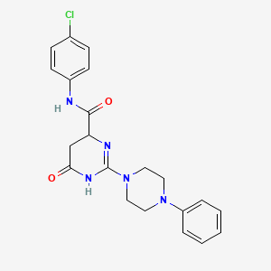 N-(4-chlorophenyl)-6-oxo-2-(4-phenylpiperazin-1-yl)-3,4,5,6-tetrahydropyrimidine-4-carboxamide