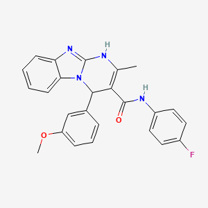 N-(4-fluorophenyl)-4-(3-methoxyphenyl)-2-methyl-1,4-dihydropyrimido[1,2-a]benzimidazole-3-carboxamide