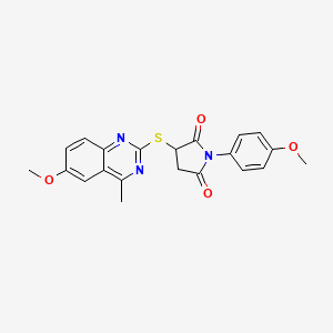 3-[(6-Methoxy-4-methylquinazolin-2-yl)sulfanyl]-1-(4-methoxyphenyl)pyrrolidine-2,5-dione