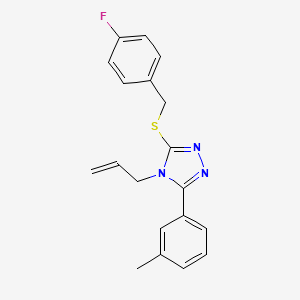 3-{[(4-fluorophenyl)methyl]sulfanyl}-5-(3-methylphenyl)-4-(prop-2-en-1-yl)-4H-1,2,4-triazole