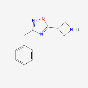 molecular formula C12H13N3O B11192025 5-(Azetidin-3-yl)-3-benzyl-1,2,4-oxadiazole 