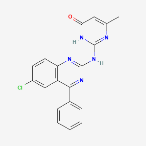 2-[(6-chloro-4-phenylquinazolin-2-yl)amino]-6-methylpyrimidin-4(1H)-one