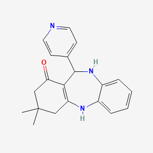 3,3-dimethyl-11-(pyridin-4-yl)-2,3,4,5,10,11-hexahydro-1H-dibenzo[b,e][1,4]diazepin-1-one