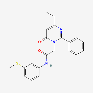 2-(4-ethyl-6-oxo-2-phenylpyrimidin-1(6H)-yl)-N-[3-(methylsulfanyl)phenyl]acetamide