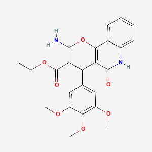 ethyl 2-amino-5-oxo-4-(3,4,5-trimethoxyphenyl)-5,6-dihydro-4H-pyrano[3,2-c]quinoline-3-carboxylate