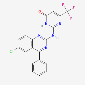 2-[(6-chloro-4-phenylquinazolin-2-yl)amino]-6-(trifluoromethyl)pyrimidin-4(3H)-one