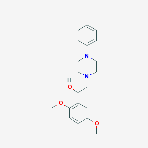 molecular formula C21H28N2O3 B11192093 1-(2,5-Dimethoxyphenyl)-2-[4-(4-methylphenyl)piperazin-1-yl]ethanol 