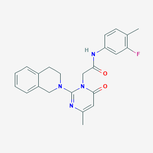 2-[2-(3,4-dihydroisoquinolin-2(1H)-yl)-4-methyl-6-oxopyrimidin-1(6H)-yl]-N-(3-fluoro-4-methylphenyl)acetamide