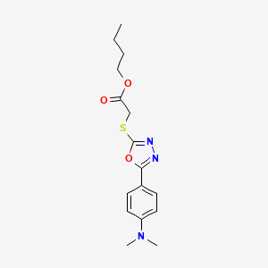 Butyl 2-({5-[4-(dimethylamino)phenyl]-1,3,4-oxadiazol-2-yl}sulfanyl)acetate