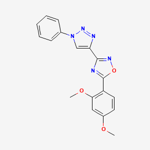 5-(2,4-dimethoxyphenyl)-3-(1-phenyl-1H-1,2,3-triazol-4-yl)-1,2,4-oxadiazole