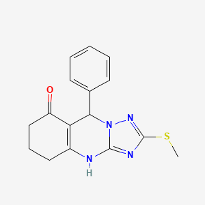 2-(methylsulfanyl)-9-phenyl-5,6,7,9-tetrahydro[1,2,4]triazolo[5,1-b]quinazolin-8(4H)-one