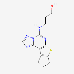 3-(9,10-dihydro-8H-cyclopenta[4,5]thieno[3,2-e][1,2,4]triazolo[1,5-c]pyrimidin-5-ylamino)-1-propanol