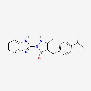 1-(1H-benzimidazol-2-yl)-3-methyl-4-[4-(propan-2-yl)benzyl]-1H-pyrazol-5-ol