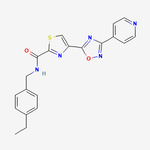 N-(4-ethylbenzyl)-4-[3-(pyridin-4-yl)-1,2,4-oxadiazol-5-yl]-1,3-thiazole-2-carboxamide