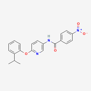 4-nitro-N-[6-(2-propan-2-ylphenoxy)pyridin-3-yl]benzamide