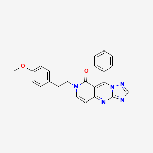 molecular formula C24H21N5O2 B11192207 7-(4-methoxyphenethyl)-2-methyl-9-phenylpyrido[4,3-d][1,2,4]triazolo[1,5-a]pyrimidin-8(7H)-one 