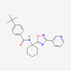 4-tert-butyl-N-{1-[3-(pyridin-3-yl)-1,2,4-oxadiazol-5-yl]cyclohexyl}benzamide