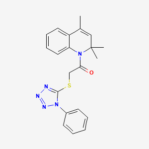 2-[(1-phenyl-1H-tetrazol-5-yl)sulfanyl]-1-(2,2,4-trimethylquinolin-1(2H)-yl)ethanone