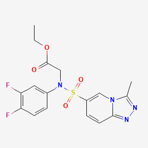 Ethyl 2-[N-(3,4-difluorophenyl)3-methyl-[1,2,4]triazolo[4,3-A]pyridine-6-sulfonamido]acetate