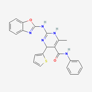 2-(1,3-benzoxazol-2-ylamino)-6-methyl-N-phenyl-4-(thiophen-2-yl)-1,4-dihydropyrimidine-5-carboxamide