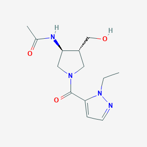 N~1~-[(3S,4R)-1-[(1-Ethyl-1H-pyrazol-5-YL)carbonyl]-4-(hydroxymethyl)tetrahydro-1H-pyrrol-3-YL]acetamide