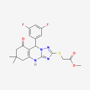 Methyl {[9-(3,5-difluorophenyl)-6,6-dimethyl-8-oxo-4,5,6,7,8,9-hexahydro[1,2,4]triazolo[5,1-b]quinazolin-2-yl]sulfanyl}acetate